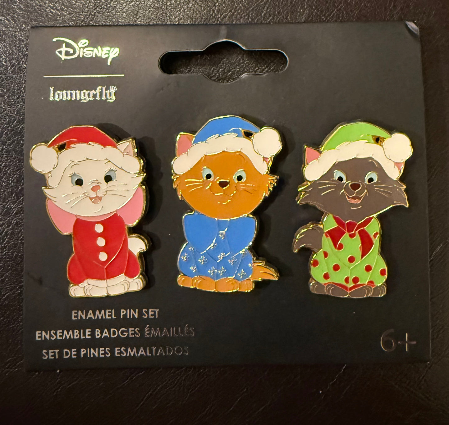 Marie, Toulouse and Berlioz Christmas Holiday Pajamas 3-Pin Set B4