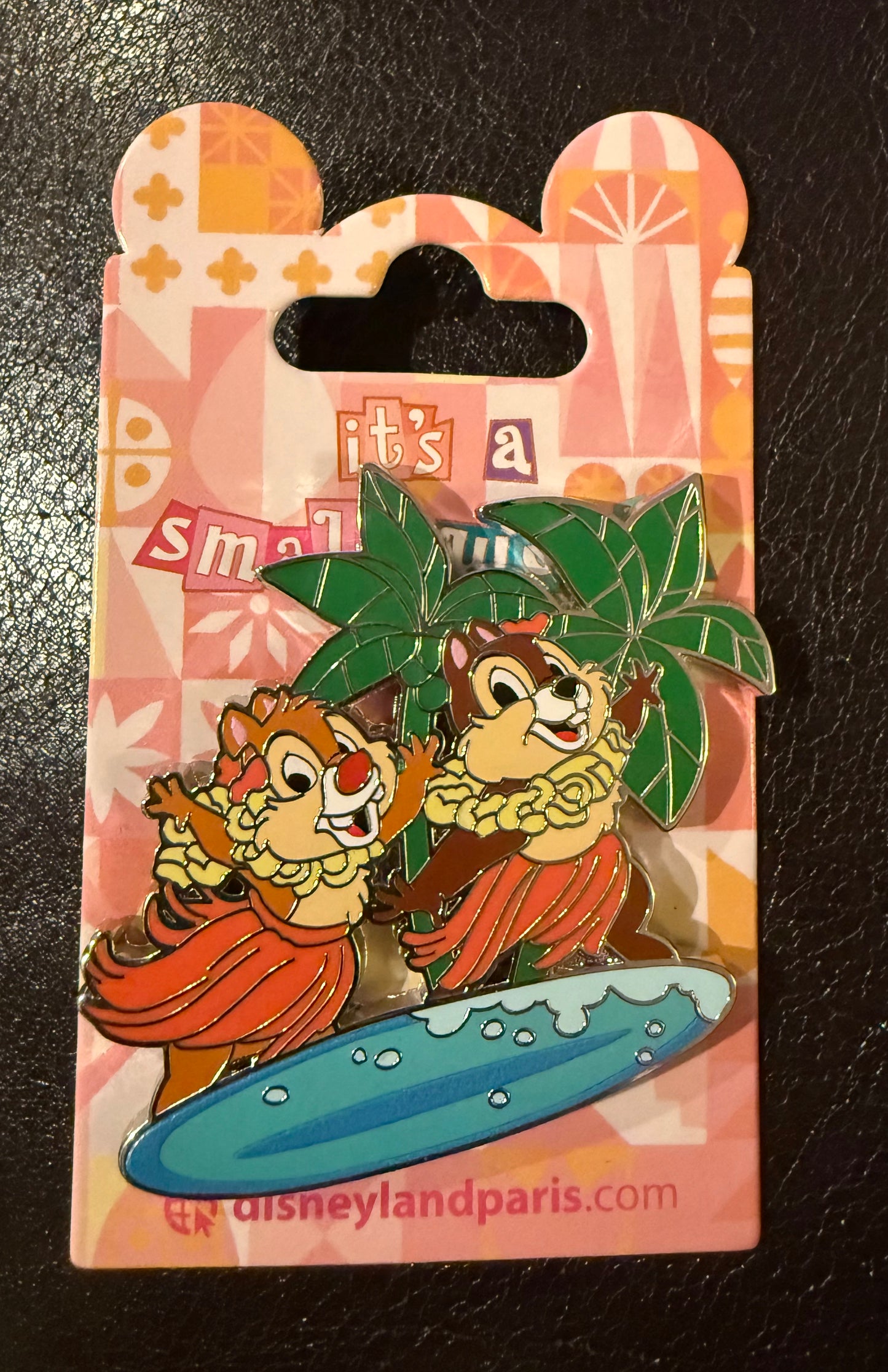 Hula Chip and Dale on Surfboard Small World Hawaii B10