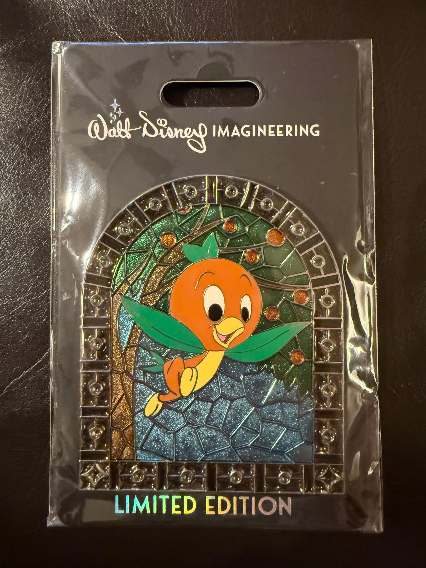 Orange Bird Birds Stained Glass B10