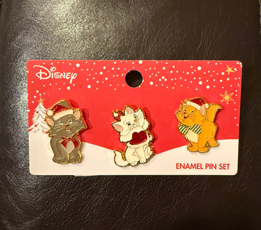 Berlioz, Marie and Toulouse Christmas 3-Pin Set B3