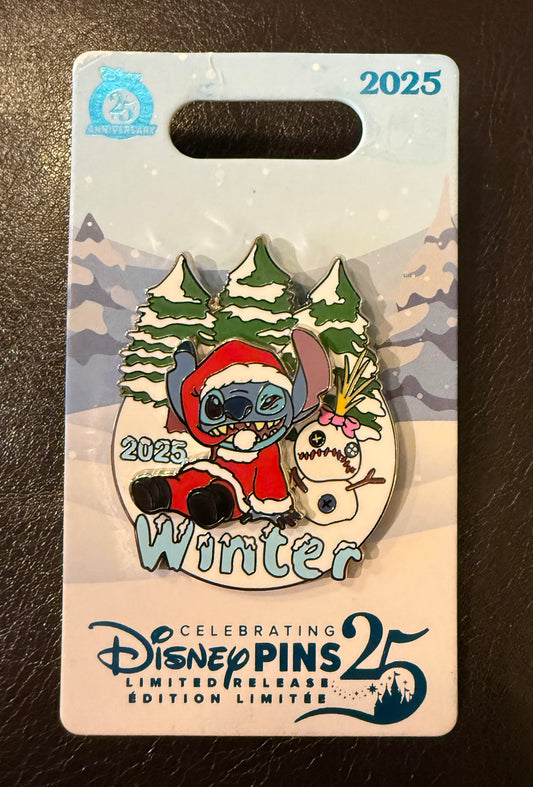 Stitch Dressed as Santa Claus with a Scrump Snowman B7