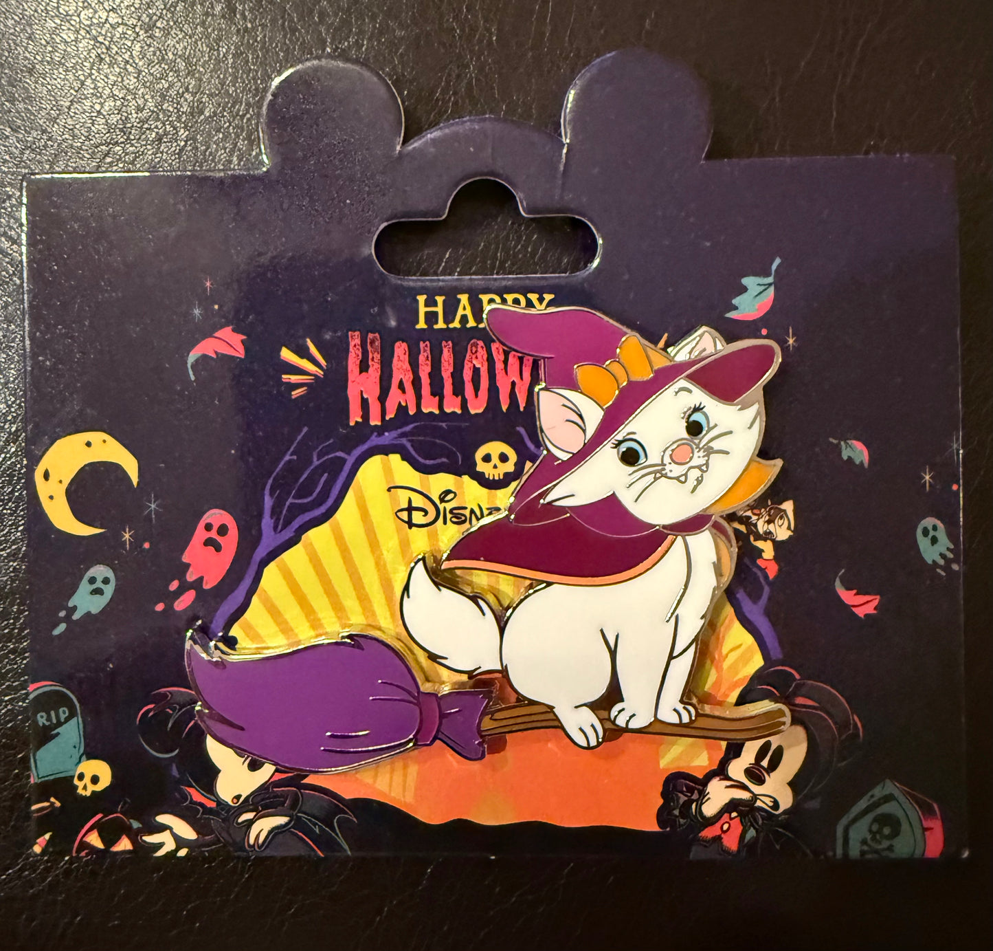 Marie Flying a Broom Halloween B2