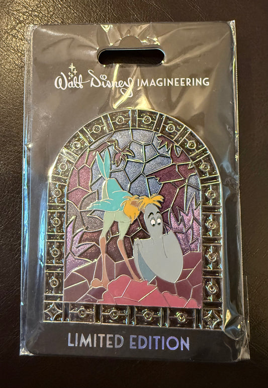 Shovel Birds Stained Glass B5