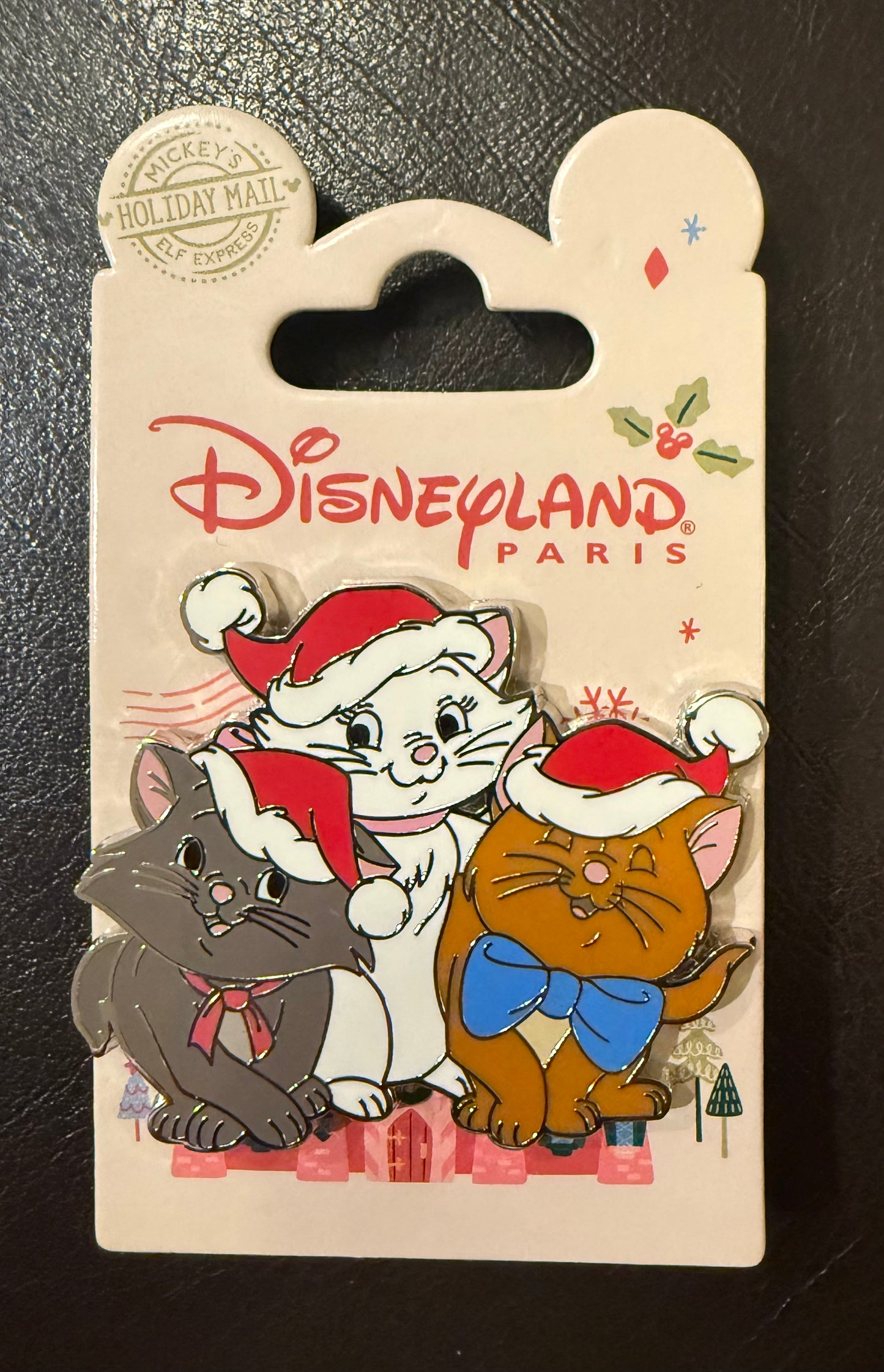 Marie, Berlioz and Toulouse Kittens in Santa Hats Christmas 2024 B4