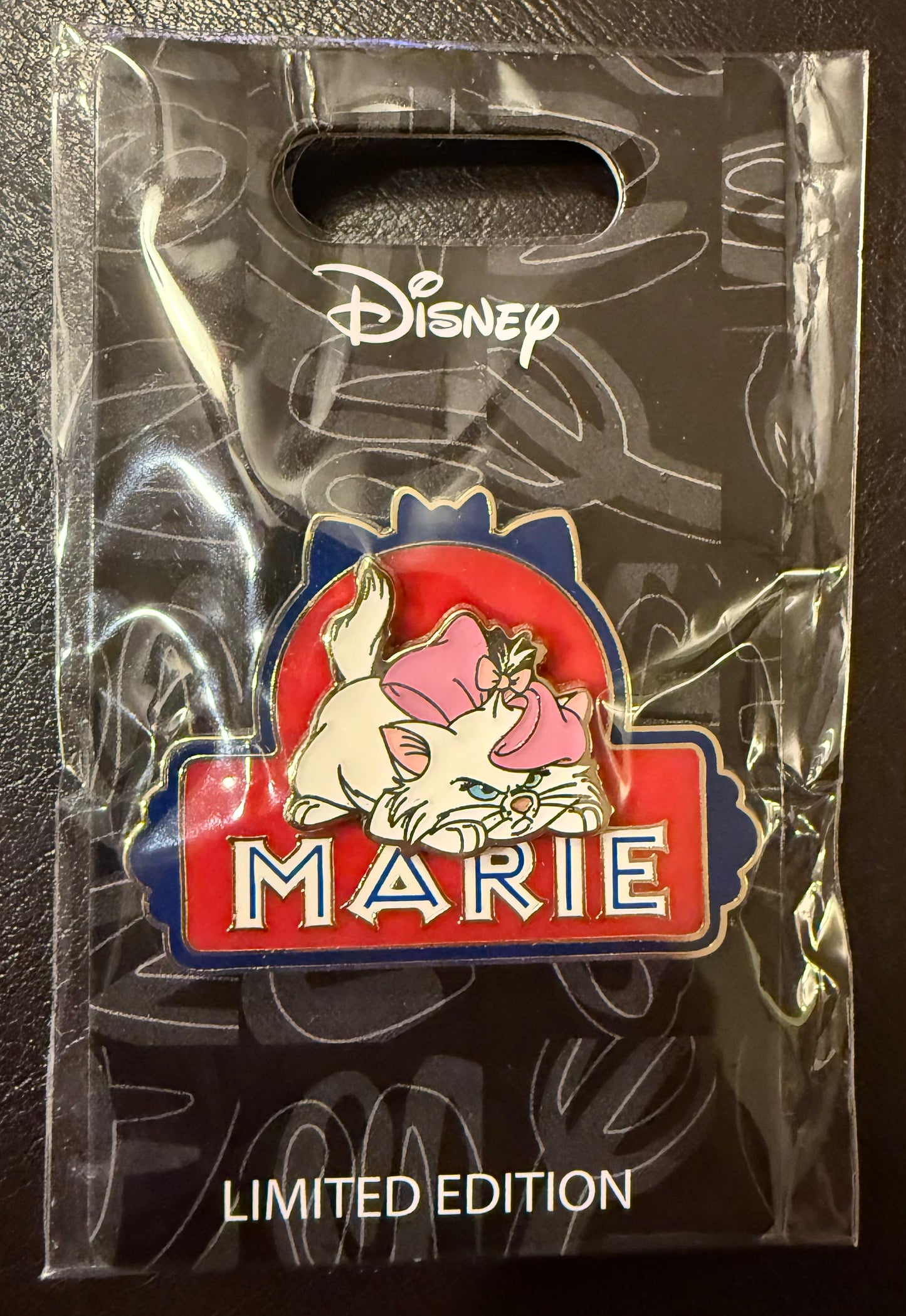 Marie Blue Border with Red Background B3