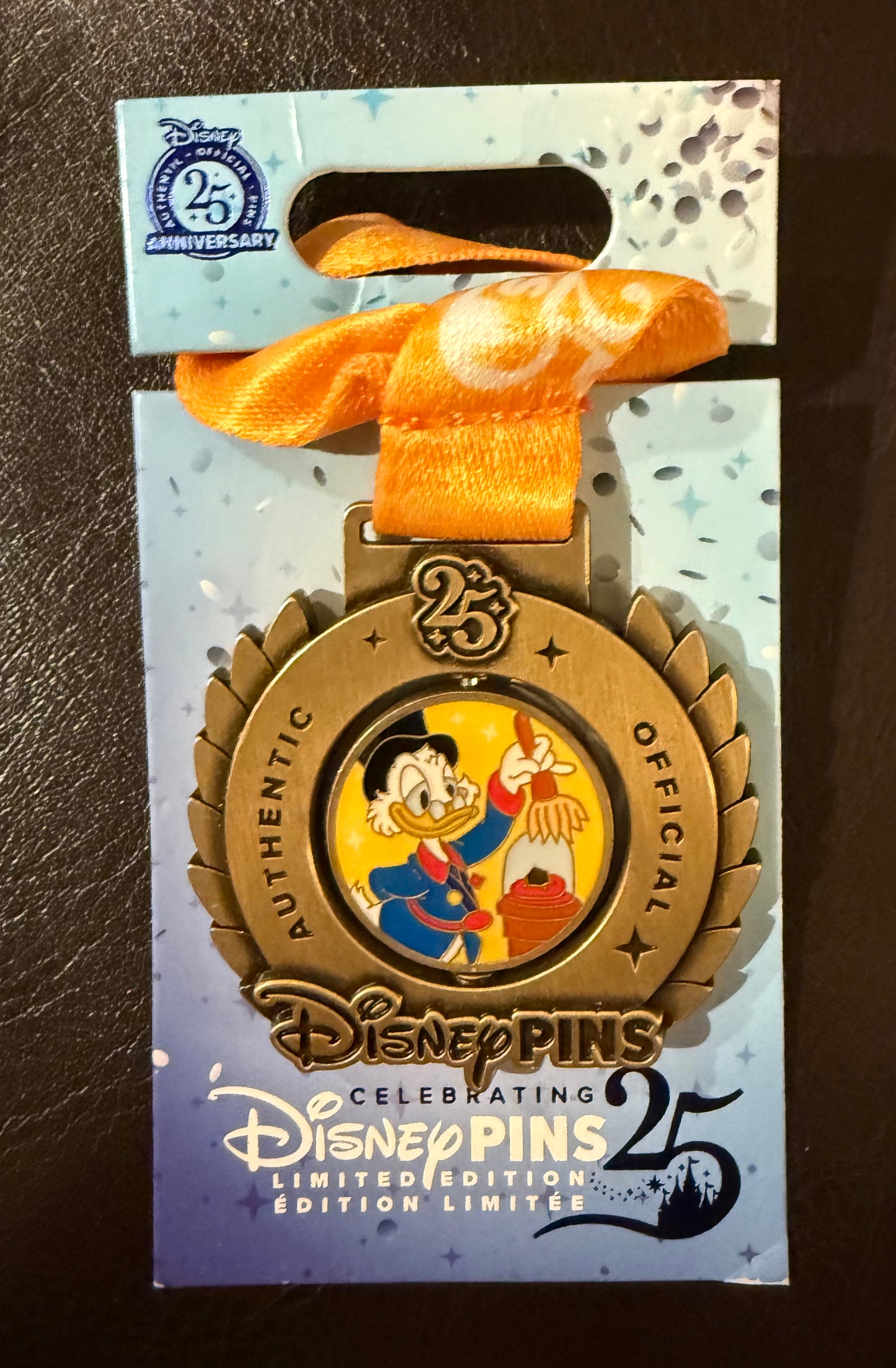 Scrooge McDuck 25th Pin Trading Anniversary Medals December B10