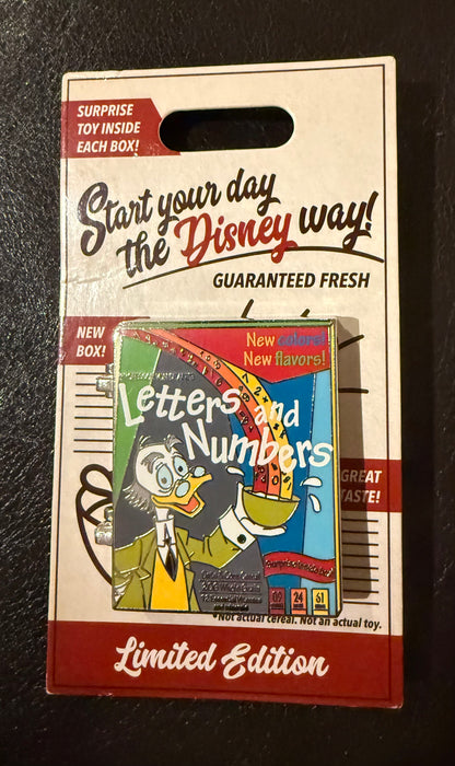 Professor Ludwig Von Drake Letters and Numbers Cereal Box B10